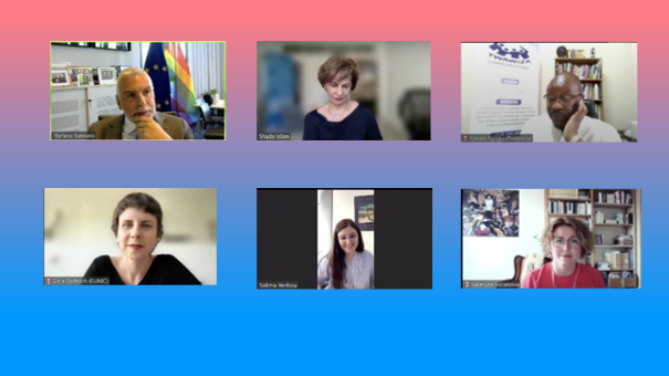 Screenshot of final panel of conference on zoom.
